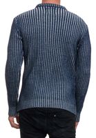 Maglione moderno da uomo in maglia con motivo testurizzato, maglione casual 13364 Petrol