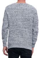 Modischer Herren Oversized Grobstrick-Pullover Sweater 13365 Weiß