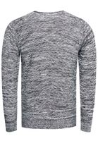 Maglione moderno da uomo in maglia fine con motivo testurizzato, girocollo 13371 Beige