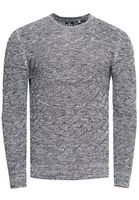 Pull homme élégant en maille fine à structure diagonale, coupe ajustée, référence 13381, marron