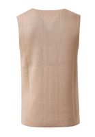 Elegante Herren Feinstrick-Weste mit Knopfleiste Anzug-Weste 13412 Camel