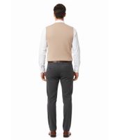 Elegant men's fine-knit vest with button placket, suit vest 13412 Camel