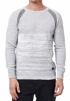 Sportiver Herren Rundhals-Pullover Feinstrick-Sweater 13417 Grau