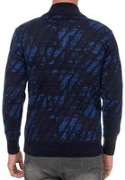 Sportiver Herren Stehkragen-Pullover mit 1/2-Zipper Feinstrick-Sweater 13444 Marine