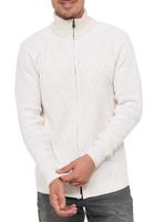 Veste en maille élégante pour homme, col montant, sweat-shirt en grosse maille 13446 Écru
