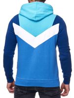 Sweat à capuche homme décontracté à blocs de couleurs avec poche kangourou, pull 19047 turquoise