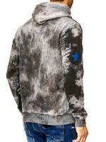 Sweat à capuche tie-dye pour homme, pull à capuche avec imprimé vintage, pull 19113, anthracite