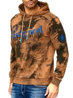 Sweat à capuche tie-dye pour homme, pull à capuche imprimé vintage, référence 19113 Camel