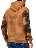 Sweat à capuche tie-dye pour homme, pull à capuche imprimé vintage, référence 19113 Camel