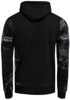 Sportlicher Herren Kapuzen-Pullover Hoodie mit Vintage-Prints und Känguru-Tasche Sweatshirt 19135 Schwarz