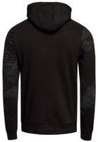 Moderner Herren Kapuzen-Pullover mit markantem Grafik-Print Hoodie mit hohem Kragen Sweater 19136 Schwarz