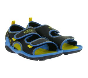 KEEN Knotch Creek Kinder Sandalette Trekking-Schuhe mit Klettverschluss Sommer-Schuhe 1025645 Blau/Schwarz