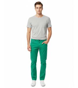 Pantalon chino pour homme, coupe classique, en tissu standard, style décontracté chic, référence 7551, vert