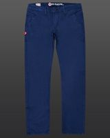 Pantalon chino homme, coupe classique, en tissu, style décontracté chic, référence 7551, bleu marine