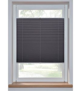 Simple blackout pleated blind with white backing, window pleated blind, pleated roller blind, sun protection 948000 Dark Gray