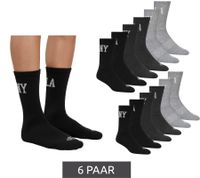 6 Paar SCOTCH & SODA Herren 1/2-Terry High-Quarter-Crew-Socken Alltags-Socken Business-Socken Größe 41-46 SS43513-001 Schwarz, Grau, Dunkelgrau