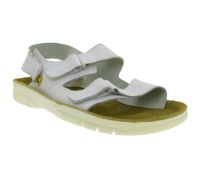 Rutschhemmende hsm Herren und Damen Arbeits-Sandalen ESD-geeignet Echtleder-Schuhe Schutzklasse SRC oder SRA Pantoletten Berufsschuhe Factory Second B-Ware Arzt-Schuhe Weiß