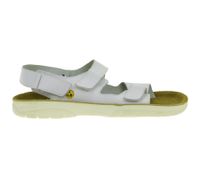 Rutschhemmende hsm Herren und Damen Arbeits-Sandalen ESD-geeignet Echtleder-Schuhe Schutzklasse SRC oder SRA Pantoletten Berufsschuhe Factory Second B-Ware Arzt-Schuhe Weiß