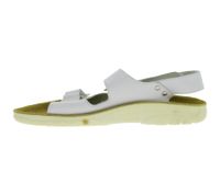Rutschhemmende hsm Herren und Damen Arbeits-Sandalen ESD-geeignet Echtleder-Schuhe Schutzklasse SRC oder SRA Pantoletten Berufsschuhe Factory Second B-Ware Arzt-Schuhe Weiß