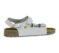 Rutschhemmende hsm Herren und Damen Arbeits-Sandalen ESD-geeignet Echtleder-Schuhe Schutzklasse SRC oder SRA Pantoletten Berufsschuhe Factory Second B-Ware Arzt-Schuhe Weiß