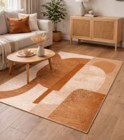 Alfombra con estampado gráfico, alfombra para sala de estar, accesorio para el hogar, alfombra decorativa 960976 Marrón