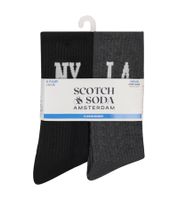 6 Paar SCOTCH & SODA Herren 1/2-Terry High-Quarter-Crew-Socken Alltags-Socken Business-Socken Größe 41-46 SS43513 Braun, Beige, Dunkelgrau oder Schwarz, Grau, Dunkelgrau