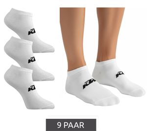 9 Paar KTM Sportsocken Sneaker-Socken mit Logo Baumwoll-Strümpfe Oeko-Tex 100 Zertifiziert KTM/1/SLCX3/BL Weiß