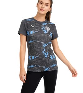 offizielles PUMA Manchester City Damen Pre-Match Trikot nachhaltiges Premier League Fußball-Shirt 701235045 001 Grau