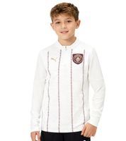offizielles PUMA Manchester City Kinder Pre-Match Trikot nachhaltiges Mädchen und Jungen Premier League Fußball-Shirt 701235048 002 Weiß