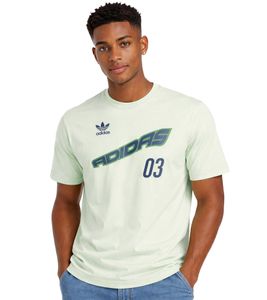 T-shirt da uomo adidas Exclusive GFX Tee con logo del Trifoglio, in cotone, a maniche corte, JP3713, verde