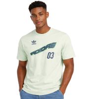 T-shirt da uomo adidas Exclusive GFX Tee con logo del Trifoglio, in cotone, a maniche corte, JP3713, verde