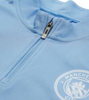 Official PUMA Manchester City Men's 1/4 Zip Hybrid Top Sustainable Premier League Football Shirt 701228951 003 Light Blue