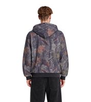 adidas Men's Camouflage Fleece Jacket with Zip and Separate Kangaroo Pocket JY2775 Black