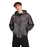 adidas Men's Camouflage Fleece Jacket with Zip and Separate Kangaroo Pocket JY2775 Black