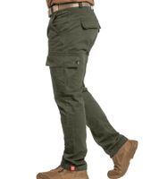 praktische ALPHA INDUSTRIES Agent Herren Cargo-Hose mit 6 Taschen Baumwoll-Hose 158205 Oliv-Grün