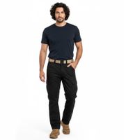 praktische ALPHA INDUSTRIES Agent Herren Cargo-Hose mit 6 Taschen Baumwoll-Hose 158205 Schwarz