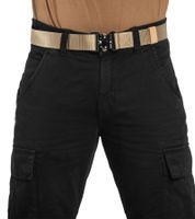 praktische ALPHA INDUSTRIES Agent Herren Cargo-Hose mit 6 Taschen Baumwoll-Hose 158205 Schwarz