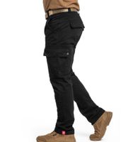 praktische ALPHA INDUSTRIES Agent Herren Cargo-Hose mit 6 Taschen Baumwoll-Hose 158205 Schwarz