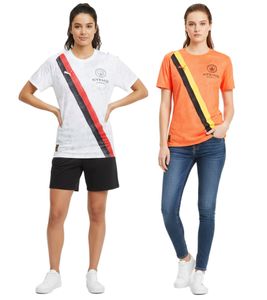 Camiseta oficial PUMA Manchester City 2025/26 KidSuper para mujer, diseño sostenible de la Premier League (701235028), disponible en blanco o naranja.