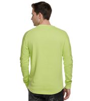 Urban men's sweatshirt with ribbed sleeves, pullover sweater 19056 in pink, gray, or green