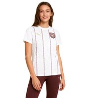 Camiseta oficial de manga larga o corta de PUMA Manchester City para mujer, fabricada en material sostenible, disponible en blanco, naranja, azul, rojo, gris o marrón.