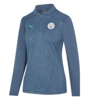 Camiseta oficial de manga larga o corta de PUMA Manchester City para mujer, fabricada en material sostenible, disponible en blanco, naranja, azul, rojo, gris o marrón.