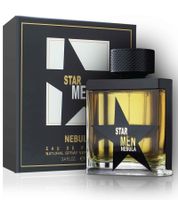 Fragrance World Star Men Nebula Men's Eau de Parfum Amber Wood Fragrance with Fruity Freshness Body Fragrance Perfume 100ml Black