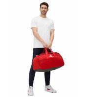 Praktische adidas Tiro L Duffle M Sport-Tasche nachhaltige Fußball-Tasche mit Hartschalenfach Fitnesstasche 39,5L IB8658 Rot/Schwarz