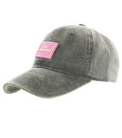 Gorra de béisbol clásica básica ZWILLINGSHERZ con parche del logo, de algodón, visera ajustable, 4603M K25357-4 Verde militar/Gris