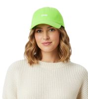 Gorra de béisbol clásica ZWILLINGSHERZ OMG con bordado OMG, de algodón, visera ajustable, 4603M K258210 Verde Neón