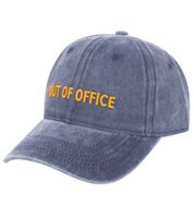 Gorra de béisbol clásica ZWILLINGSHERZ con la inscripción "OUT OF OFFICE", de algodón, visera ajustable, 4603M K5404-3 Azul marino