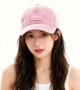 Gorra de béisbol clásica básica ZWILLINGSHERZ con parche del logo, de algodón, visera ajustable, 4603M K25357-5 Rosa