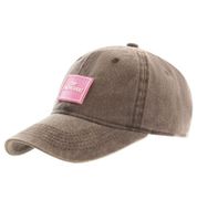 Gorra de béisbol clásica básica ZWILLINGSHERZ con parche del logo, de algodón, visera ajustable, 4603M K25357-3, color marrón