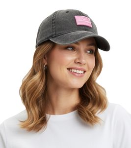 Gorra de béisbol clásica básica ZWILLINGSHERZ con parche del logo, de algodón, visera ajustable, 4603M K25357-2, color negro